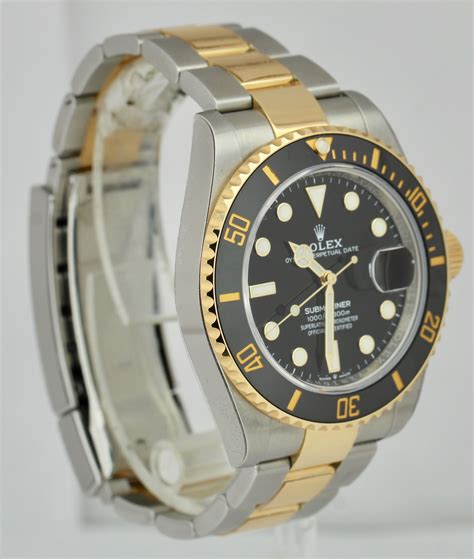 rolex submariner date two-tone / black